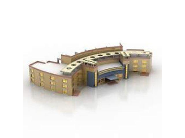 Free Building N65 3D model_1 For Architecture 3Ds Max Model Download